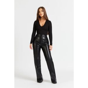 BOA Wide Leg Leather Trousers